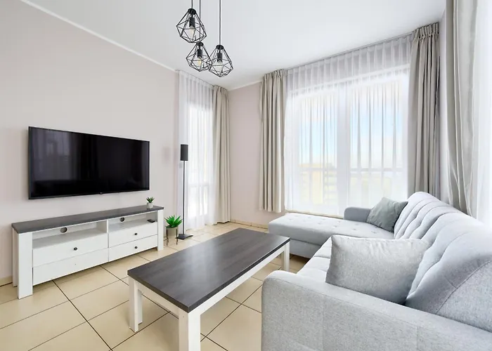 Lägenhet Apartamentyprzymorzu Olympic Park Z Prywatnym Tarasem Z Widokiem Na Morze *